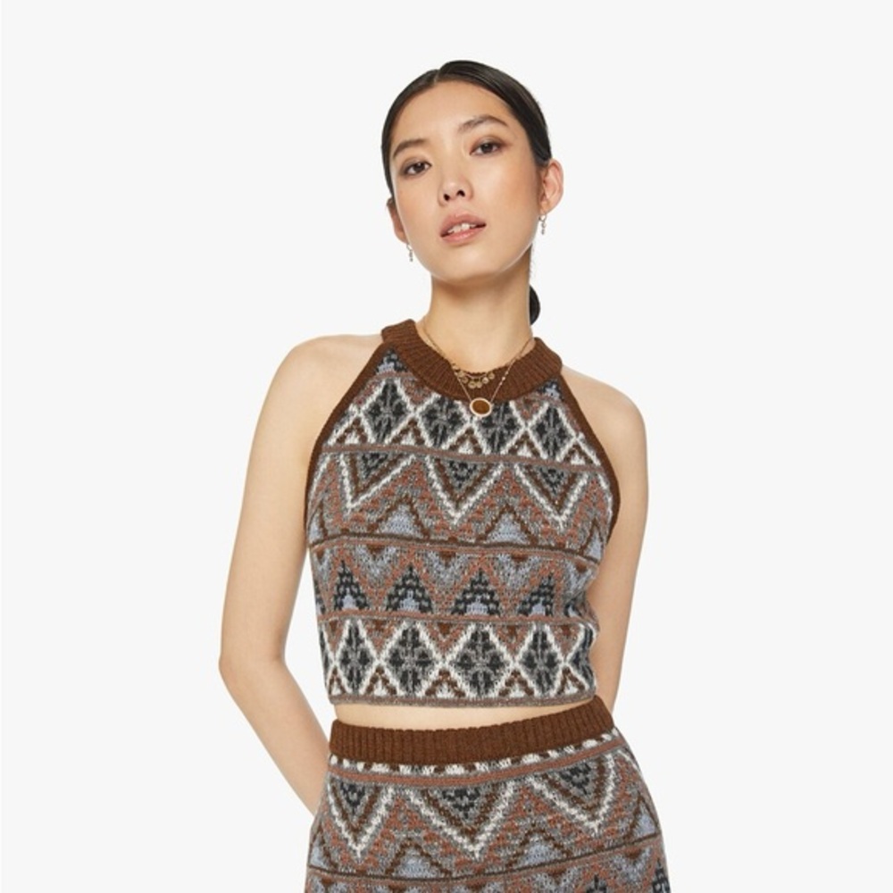 MOTHER The Midnight Walk Halter in Lone Star Sweater